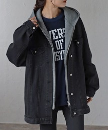 ＆HALF（アンドハーフ）の「ルーズミドル丈デニムジャケット（Gジャン）（デニムジャケット）」