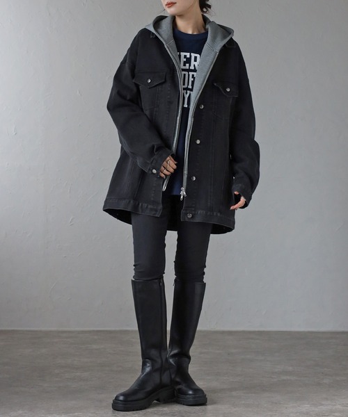 ♥️Micalle MicalleパールdenimジャケットGジャン ♥️Micalle MicalleパールdenimジャケットGジャン