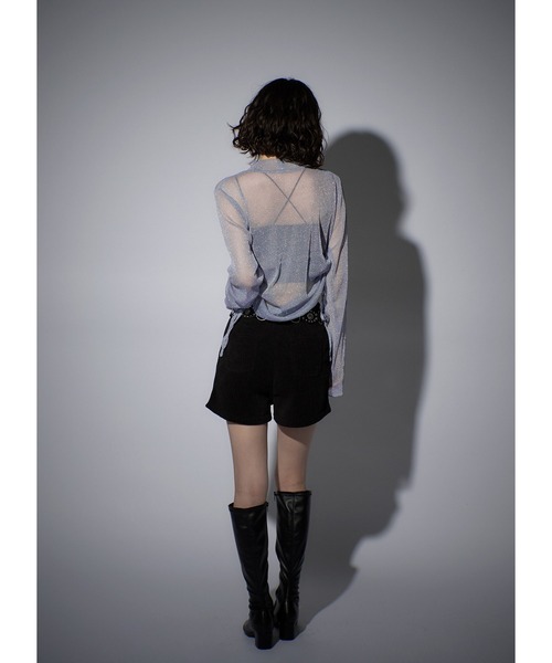 Adoon plain(アドーンプレーン)の「ドロストシアートップス(Tシャツ/カットソー・レディース・その他/サックスブルー/ブラック/チャコールグレー/ブラウン・FREE)」の18枚目の写真