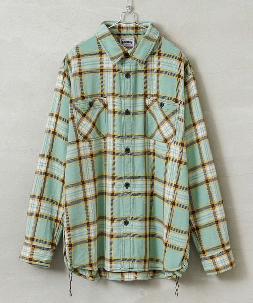 HOUSTON(ヒューストン)の「HOUSTON ヒューストン 41142 SOFT TWIST ビエラシャツ(シャツ/ブラウス・メンズ・グリーン/レッド/ブルー・L/XL/XXL/M)」の2枚目の写真