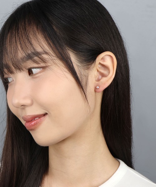 4INT.(フォイント)の「メタルボール スタッドピアス / silver925 (金属アレルギー対応)(ピアス(両耳用)・メンズ・シルバー・3/4/5)」の15枚目の写真