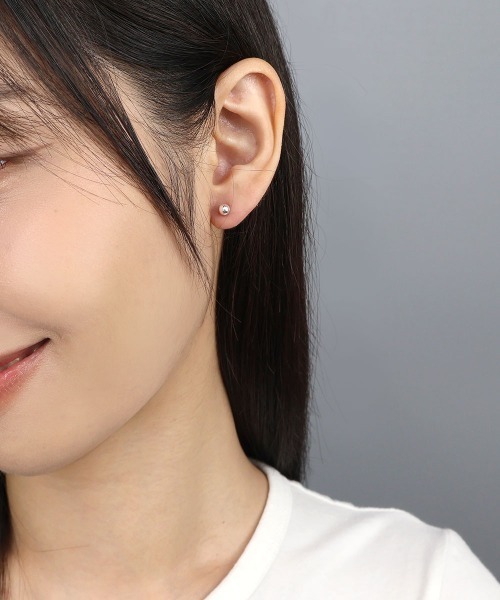 4INT.(フォイント)の「メタルボール スタッドピアス / silver925 (金属アレルギー対応)(ピアス(両耳用)・メンズ・シルバー・3/4/5)」の19枚目の写真