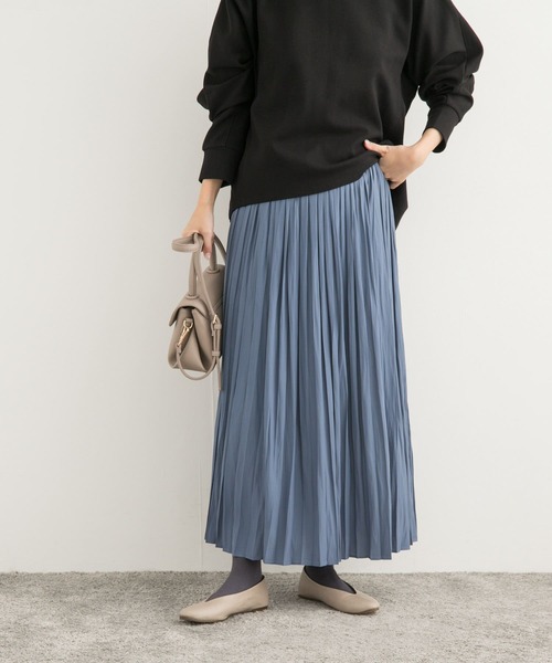 URBAN RESEARCH DOORS（アーバンリサーチドアーズ）の「ランダムプリーツスカート（スカート・レディース・ブルー系その他/ブラック/ベージュ系その他・MEDIUM）」の3枚目の写真