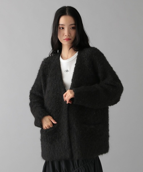 【セール】アルパカループニットカーディガンコート 146656（カーディガン/ボレロ）｜O0u（オーゼロユー）