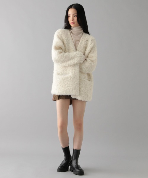 【セール】アルパカループニットカーディガンコート 146656（カーディガン/ボレロ）｜O0u（オーゼロユー）