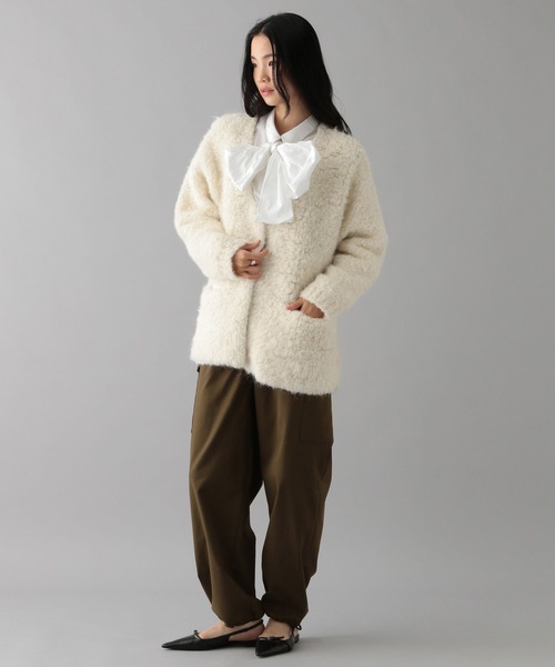 【セール】アルパカループニットカーディガンコート 146656（カーディガン/ボレロ）｜O0u（オーゼロユー）