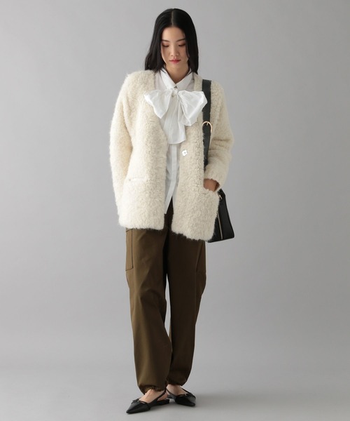 【セール】アルパカループニットカーディガンコート 146656（カーディガン/ボレロ）｜O0u（オーゼロユー）