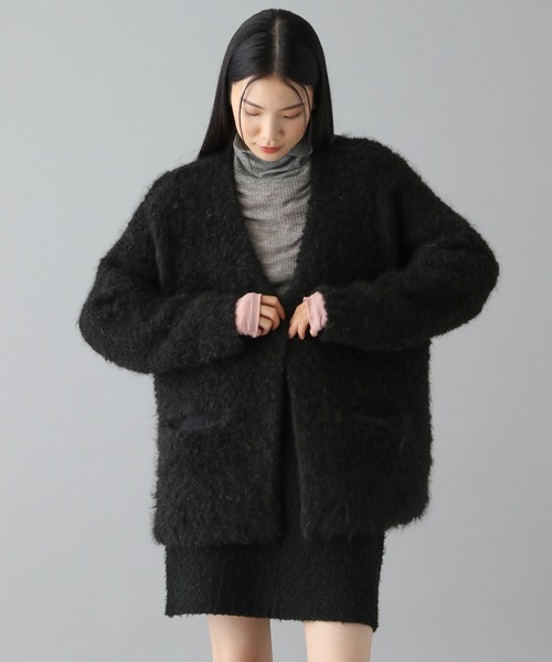 【セール】アルパカループニットカーディガンコート 146656（カーディガン/ボレロ）｜O0u（オーゼロユー）
