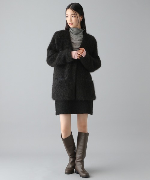 【セール】アルパカループニットカーディガンコート 146656（カーディガン/ボレロ）｜O0u（オーゼロユー）