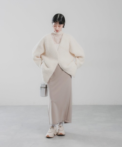 【セール】アルパカループニットカーディガンコート 146656（カーディガン/ボレロ）｜O0u（オーゼロユー）