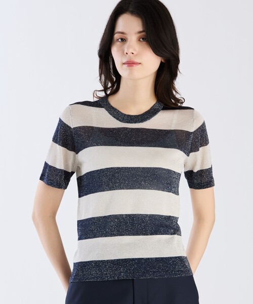 agnes b.(アニエスベー)の「LF14 PULLOVER プルオーバー(Tシャツ/カットソー・レディース・ネイビー・1/2/3)」の2枚目の写真