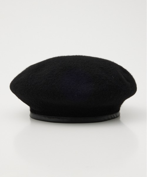 SLY（スライ）の「PLATE NAME WOOL BERET プレート ネーム ウール ベレー（ハンチング/ベレー帽・レディース・杢グレー/ブラック・FREE）」の4枚目の写真