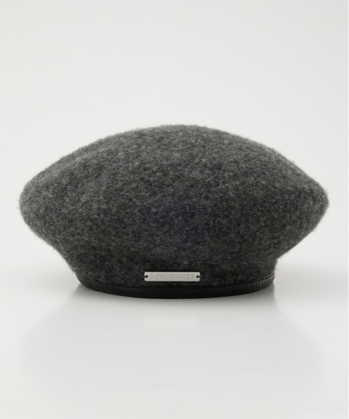 SLY（スライ）の「PLATE NAME WOOL BERET プレート ネーム ウール ベレー（ハンチング/ベレー帽・レディース・杢グレー/ブラック・FREE）」の13枚目の写真