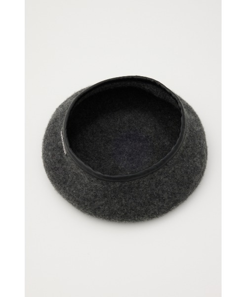 SLY（スライ）の「PLATE NAME WOOL BERET プレート ネーム ウール ベレー（ハンチング/ベレー帽・レディース・杢グレー/ブラック・FREE）」の16枚目の写真