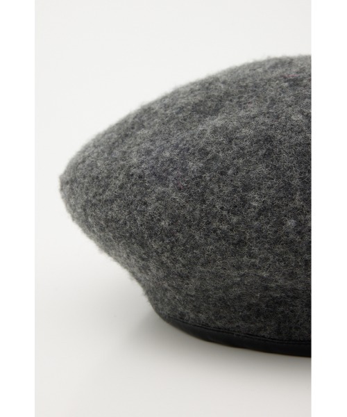 SLY（スライ）の「PLATE NAME WOOL BERET プレート ネーム ウール ベレー（ハンチング/ベレー帽・レディース・杢グレー/ブラック・FREE）」の18枚目の写真