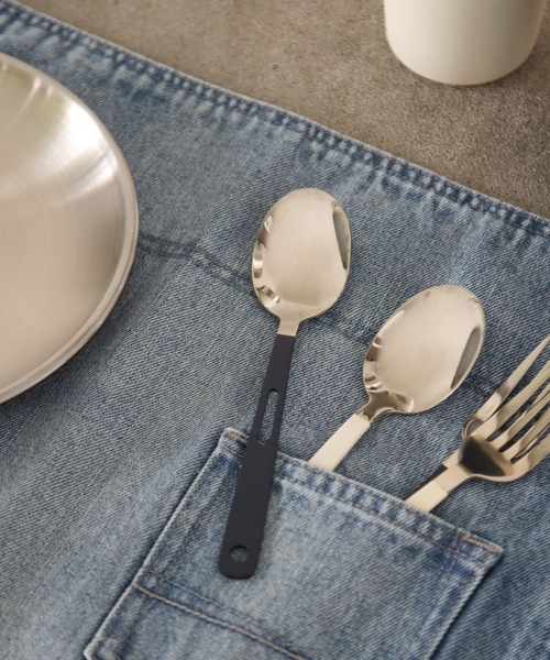 BAYFLOW（ベイフロー）の「BFステンレススプーン17.3cm（キッチンツール・レディース・ネイビー/オフホワイト・0）」の2枚目の写真