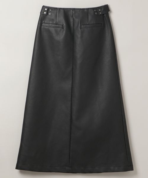 JEANASIS（ジーナシス）の「サイドベルトレザーライクスカート/205331（スカート・レディース・ブラック/ブラウン・FREE）」の3枚目の写真