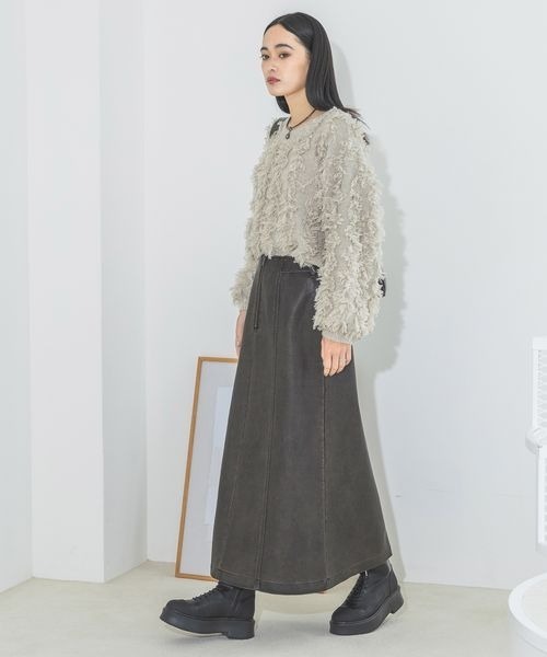 JEANASIS（ジーナシス）の「サイドベルトレザーライクスカート/205331（スカート・レディース・ブラック/ブラウン・FREE）」の20枚目の写真