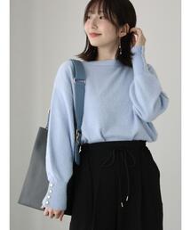 Te chichi TERRASSE | ラメフェザーボートネックニット(ニット/セーター)