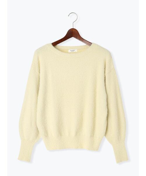Te chichi TERRASSE（テチチテラス）の「ラメフェザーボートネックニット（ニット/セーター・レディース・イエロー/ブルー/オフホワイト/グレー・F）」の18枚目の写真