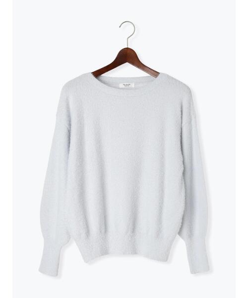 Te chichi TERRASSE（テチチテラス）の「ラメフェザーボートネックニット（ニット/セーター・レディース・イエロー/ブルー/オフホワイト/グレー・F）」の20枚目の写真