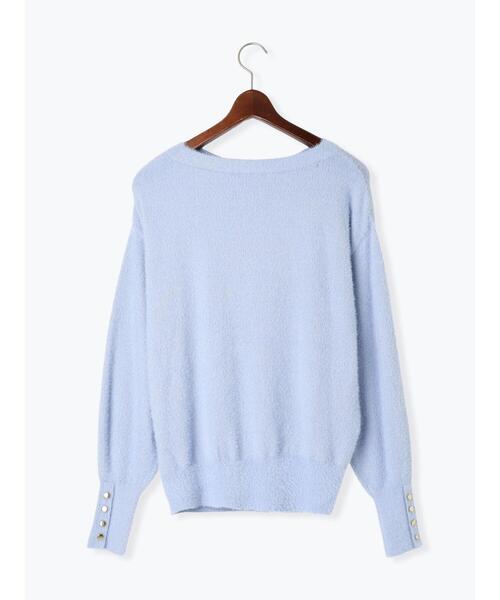 Te chichi TERRASSE（テチチテラス）の「ラメフェザーボートネックニット（ニット/セーター・レディース・イエロー/ブルー/オフホワイト/グレー・F）」の22枚目の写真