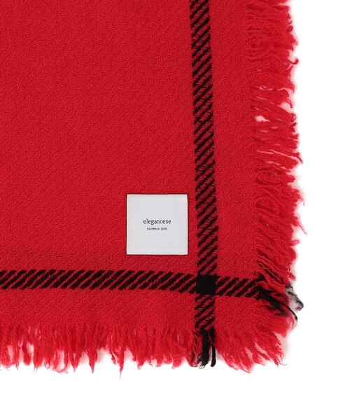 セール】elegancese:SQUARE FRINGE STOLE（ストール/ショール