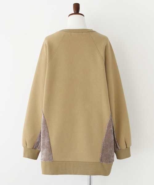 n'OrLABEL（ノアールレーベル）の「裏起毛異素材切り替えチュニックスウェット（スウェット・レディース・ブルー/マスタード/ブラック・FREE）」の22枚目の写真