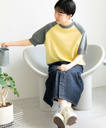 PAR ICI | かのこ編みニット×スウェットＴシャツ(Tシャツ/カットソー)