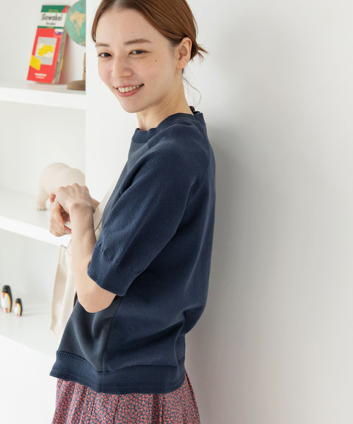PAR ICI(パーリッシィ)の「かのこ編みニット×スウェットTシャツ(Tシャツ/カットソー・レディース・アイボリー/ネイビー/イエロー/サックスブルー・FREE)」の15枚目の写真