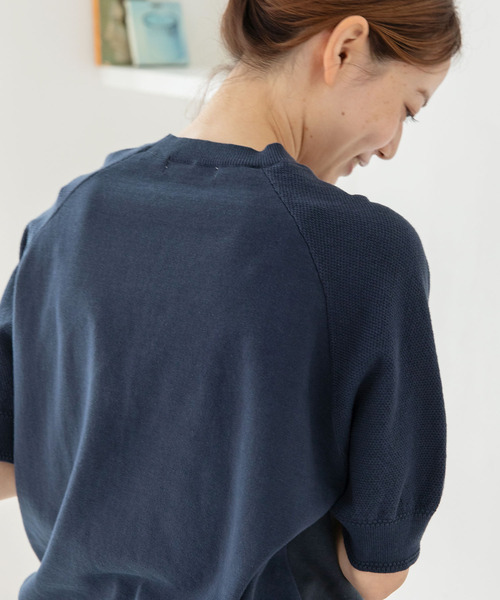 PAR ICI(パーリッシィ)の「かのこ編みニット×スウェットTシャツ(Tシャツ/カットソー・レディース・アイボリー/ネイビー/イエロー/サックスブルー・FREE)」の16枚目の写真