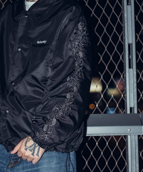 Subciety(サブサエティ)の「Embroidery paisley coach jkt(ナイロンジャケット・メンズ・ブラック/オリーブ/グレー・SMALL/MEDIUM/LARGE/X-LARGE)」の11枚目の写真