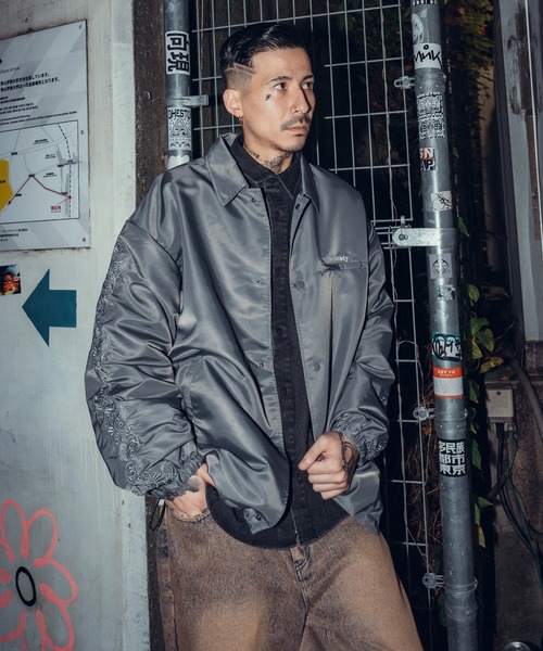 セール】Embroidery paisley coach jkt（ナイロンジャケット