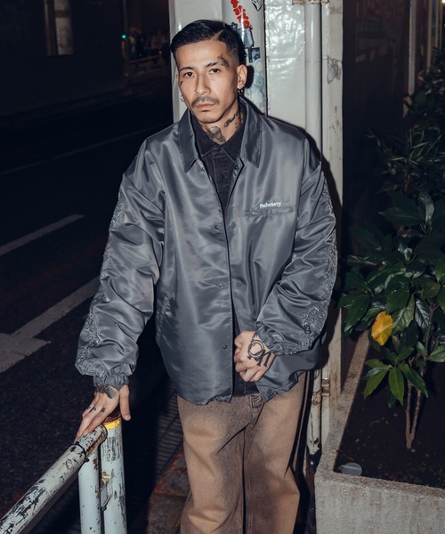 Subciety(サブサエティ)の「Embroidery paisley coach jkt(ナイロンジャケット・メンズ・ブラック/オリーブ/グレー・SMALL/MEDIUM/LARGE/X-LARGE)」の14枚目の写真
