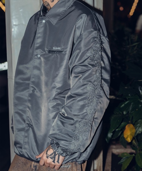 セール】Embroidery paisley coach jkt（ナイロンジャケット