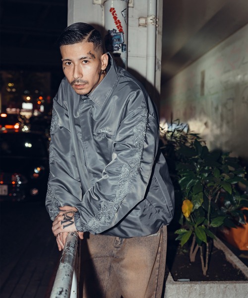 Subciety(サブサエティ)の「Embroidery paisley coach jkt(ナイロンジャケット・メンズ・ブラック/オリーブ/グレー・SMALL/MEDIUM/LARGE/X-LARGE)」の16枚目の写真