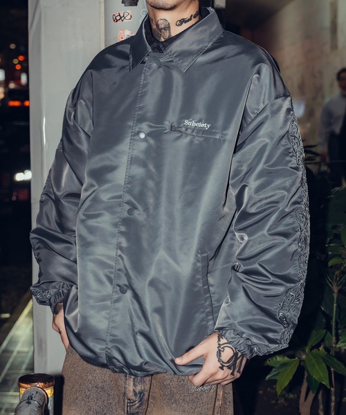 セール】Embroidery paisley coach jkt（ナイロンジャケット