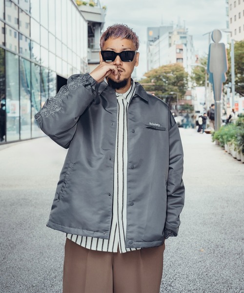 格安出品！！Subciety ペイズリー刺繍ジャケット セール】Embroidery paisley coach jkt（ナイロンジャケット