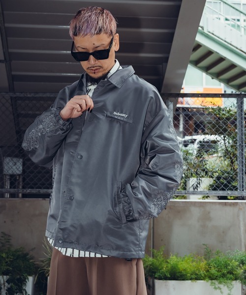 セール】Embroidery paisley coach jkt（ナイロンジャケット