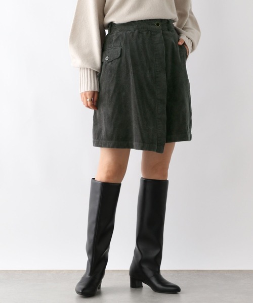 LEPSIM（レプシィム）の「コーデュロイラップキュロット　147617（その他パンツ・レディース・チャコールグレー/レッド・FREE）」の2枚目の写真