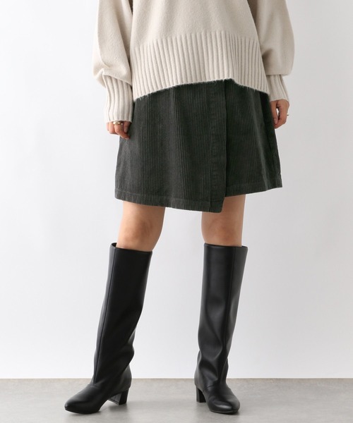 LEPSIM（レプシィム）の「コーデュロイラップキュロット　147617（その他パンツ・レディース・チャコールグレー/レッド・FREE）」の8枚目の写真