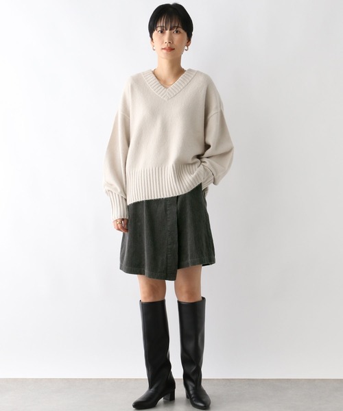 LEPSIM（レプシィム）の「コーデュロイラップキュロット　147617（その他パンツ・レディース・チャコールグレー/レッド・FREE）」の15枚目の写真