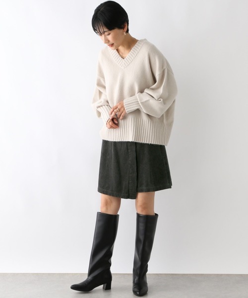 LEPSIM（レプシィム）の「コーデュロイラップキュロット　147617（その他パンツ・レディース・チャコールグレー/レッド・FREE）」の6枚目の写真