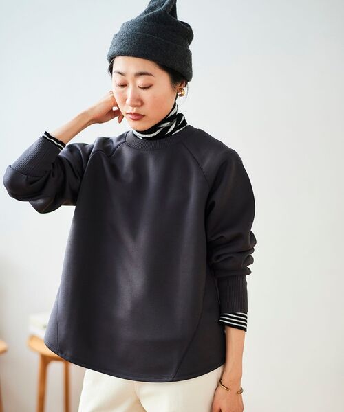 《WEB限定アイテム》バックジップボンディングトップス(Tシャツ/カットソー)|le.coeur blanc(ルクールブラン) 《WEB限定アイテム》バックジップボンディングトップス(Tシャツ/カットソー)|le.coeur blanc(ルクールブラン)
