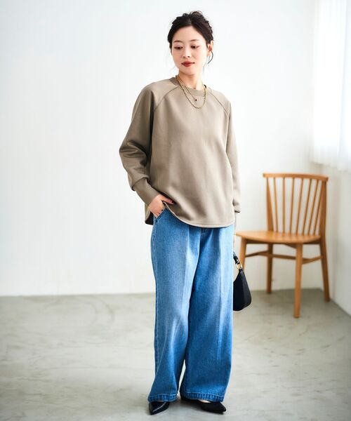 《WEB限定アイテム》バックジップボンディングトップス(Tシャツ/カットソー)|le.coeur blanc(ルクールブラン) 《WEB限定アイテム》バックジップボンディングトップス(Tシャツ/カットソー)|le.coeur blanc(ルクールブラン)