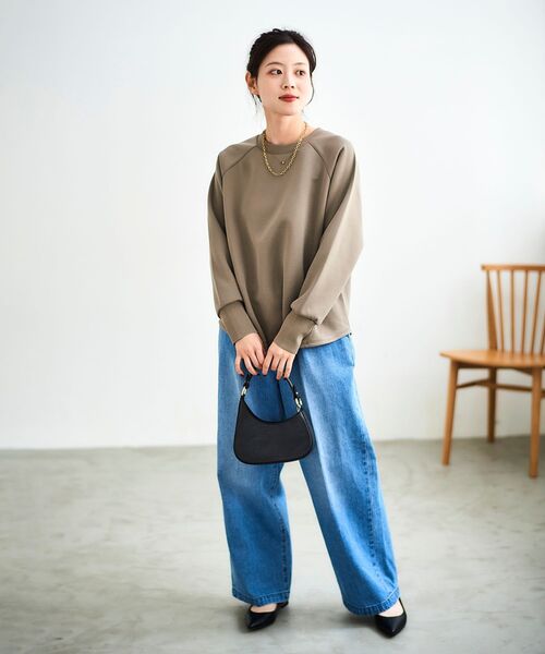 《WEB限定アイテム》バックジップボンディングトップス(Tシャツ/カットソー)|le.coeur blanc(ルクールブラン) 《WEB限定アイテム》バックジップボンディングトップス(Tシャツ/カットソー)|le.coeur blanc(ルクールブラン)