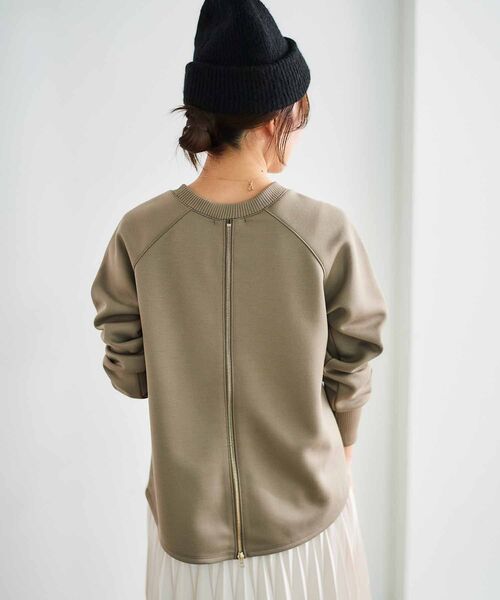 《WEB限定アイテム》バックジップボンディングトップス(Tシャツ/カットソー)|le.coeur blanc(ルクールブラン) 《WEB限定アイテム》バックジップボンディングトップス(Tシャツ/カットソー)|le.coeur blanc(ルクールブラン)