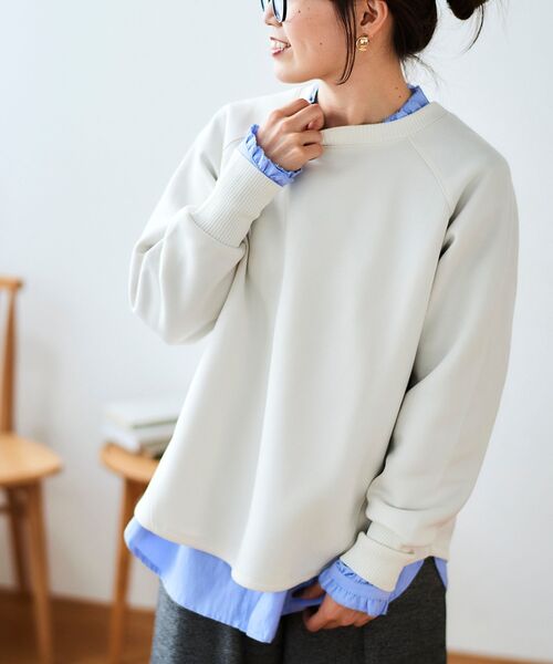 《WEB限定アイテム》バックジップボンディングトップス(Tシャツ/カットソー)|le.coeur blanc(ルクールブラン) 《WEB限定アイテム》バックジップボンディングトップス(Tシャツ/カットソー)|le.coeur blanc(ルクールブラン)