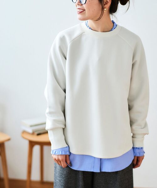《WEB限定アイテム》バックジップボンディングトップス(Tシャツ/カットソー)|le.coeur blanc(ルクールブラン) 《WEB限定アイテム》バックジップボンディングトップス(Tシャツ/カットソー)|le.coeur blanc(ルクールブラン)