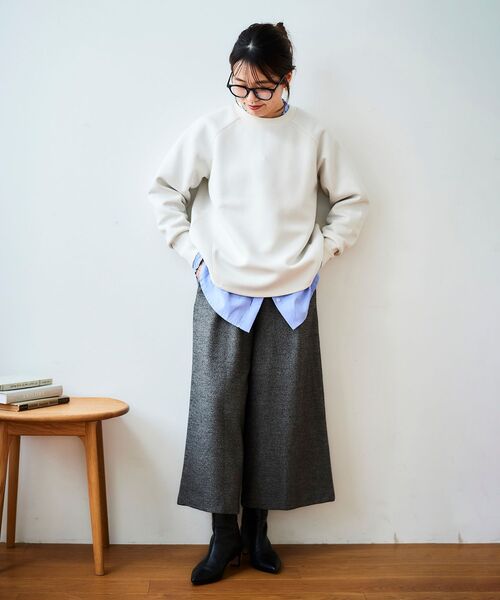 《WEB限定アイテム》バックジップボンディングトップス(Tシャツ/カットソー)|le.coeur blanc(ルクールブラン) 《WEB限定アイテム》バックジップボンディングトップス(Tシャツ/カットソー)|le.coeur blanc(ルクールブラン)